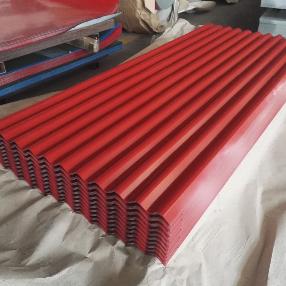 Hoja de acero para techos de chapa acanalada galvanizada prepintada